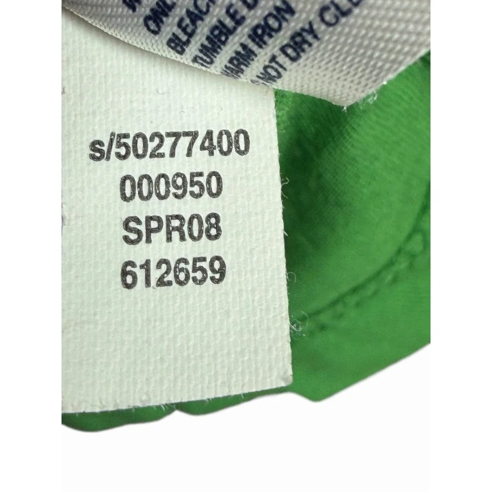 GAP Y2K Scoop Neck Babydoll Top Green‎ Ribbed Cotton Modal Women's S Henley - Picture 9 of 12